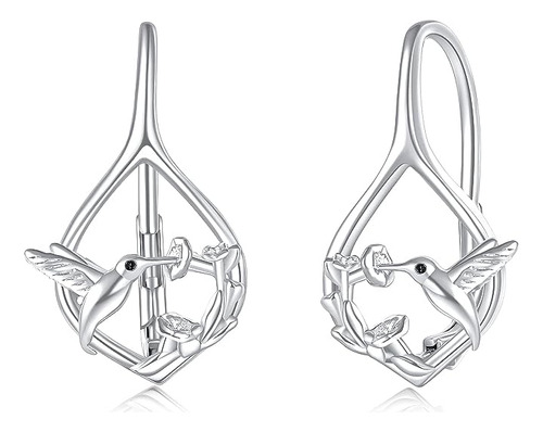 Aretes Colibri Plata 925 Aretes Gota Colgantes Plata 925 Reg