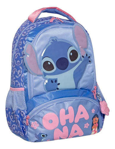 Set 3 Pzs Mochila Escolar Lonchera Y Lapicera Lilo Y Stitch Azul Stitch
