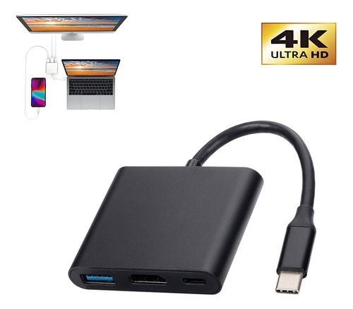 Negro Dock Hub Portátil Para Nintendo Switch Usb3.0 Tv Hdmi
