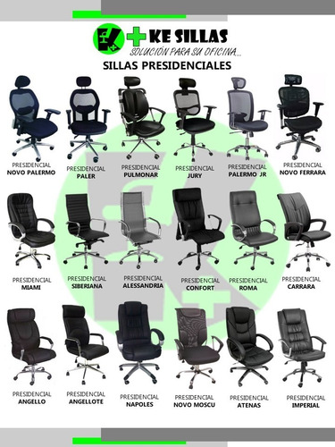 Silla Presidencial Ergonomica,oficina, Pulmonar Piel Negra