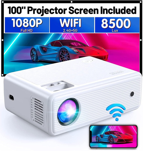 Mini Proyector Wifi Full Hd 1920 X 1080p Telón Incluido