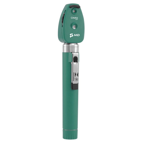 Oftalmoscópio Md 2.5v Led Com Estojo Macio Omni 3000 Verde