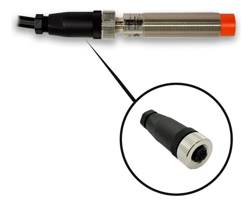 Conector M12 De 4 Pines Angulo Recto Macho Hembra Enchufe
