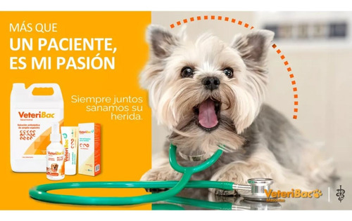 Veteribac Spray 500 Ml Antiséptico Herida No Arde Ni Irrita