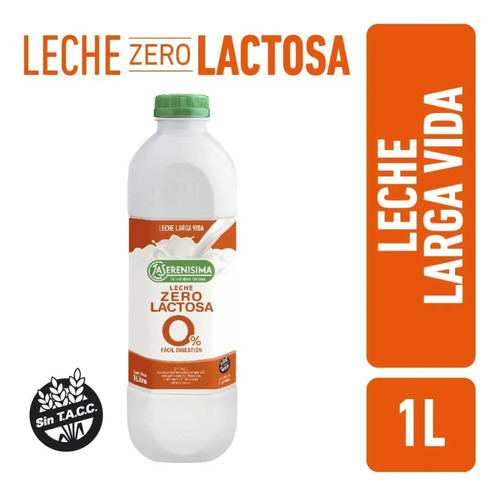 Leche La Serenisima Descremada Zero Lactosa 1l X 18u Botella