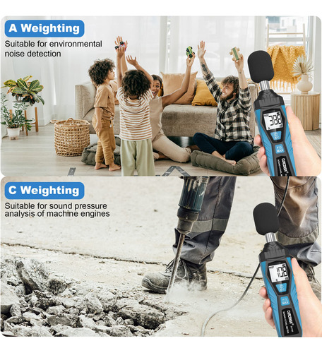 Curconsa Medidor De Decibelios Spl Portátil 30db A 130db Mmg