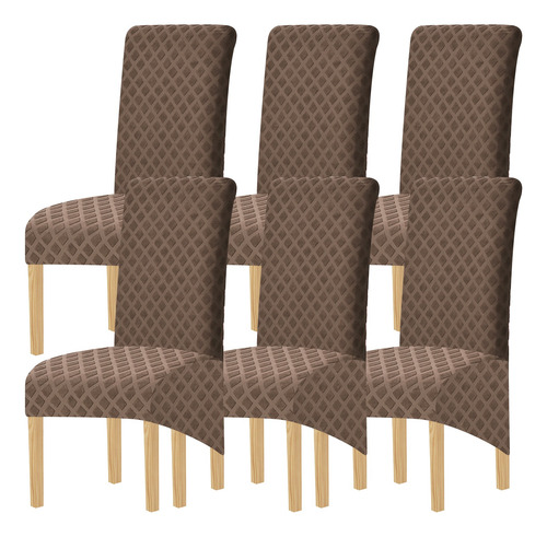 4/8/12pcs Protector Fundas Para Sillas Cubre Elástico Marrón 4pcs