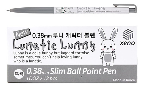 Xeno Lunatic Lunny 0.38 Mm Slim Ball Point Pen Dozen Bo...