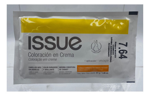  Tinte Capilar En Crema. Issue Baseline. Sachet 47g Tono 7.64 Rubio Rojizo Cobrizo