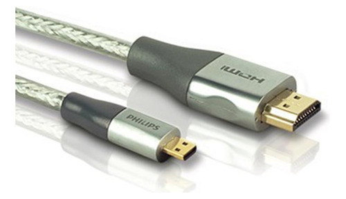 Cable Philips Hdmi Micro Usb 1.5m Gris