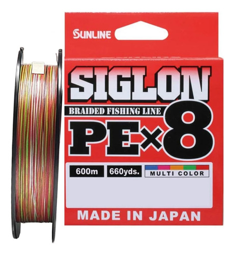 Linha De Pescaria Sunline Siglon X8 0,342mm 29kg 600m Color