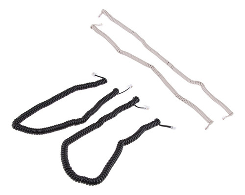 2x Rj9 Telephone Receiver Cable Coiled Coiled Cable Replace