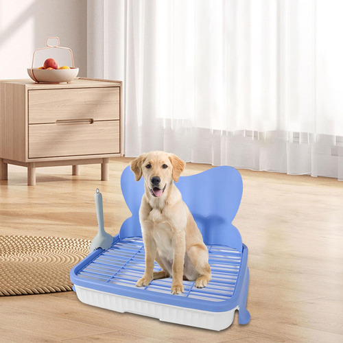 Baño Para Perros Con Urinaria De Rejilla De Malla De Azul