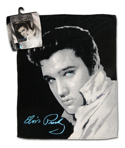 Elvis - Manta Con Foto En Blanco Y Negro