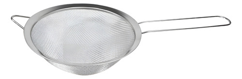 Colador Malla De Acero Inoxidable Con Mango 18 Cm Gris