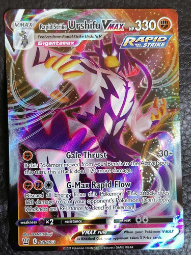 Rapid Strike Urshifu Vmax, Pokémon, Trading Card Game (Usado)
