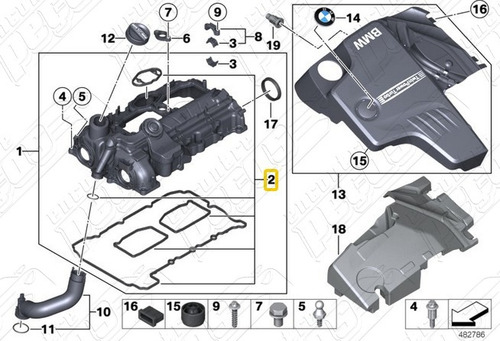 Junta Tampa V&iquestlvulas Bmw Gran Turismo F34 320 I 2012-2