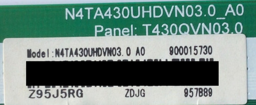 Kit Onn Ldd.m3458.a138 N4ta430uhdvn03 T430qvn03 Ona43ub19e04 (Usado)