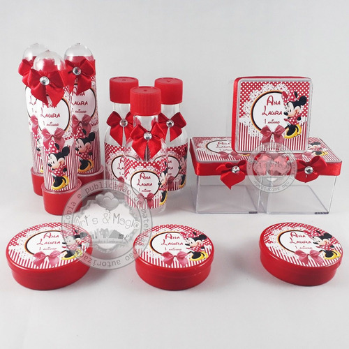 Imagem 6 de 7 de Kit Festa Infantil Personalizado Minnie Vermelha