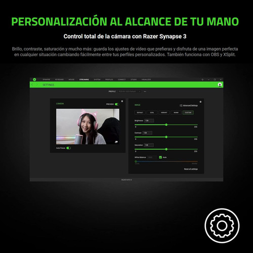 Razer Kiyo X, Cámara Web Streaming 1080p 30fps / Autoenfoque