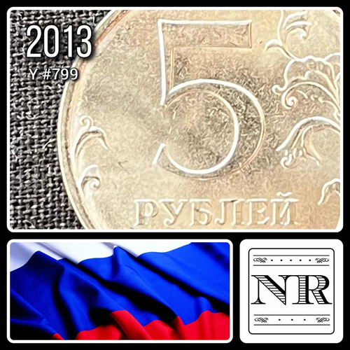 Rusia - 5 Rublos - Año 2013 - Y #799 - Águila Bicéfala