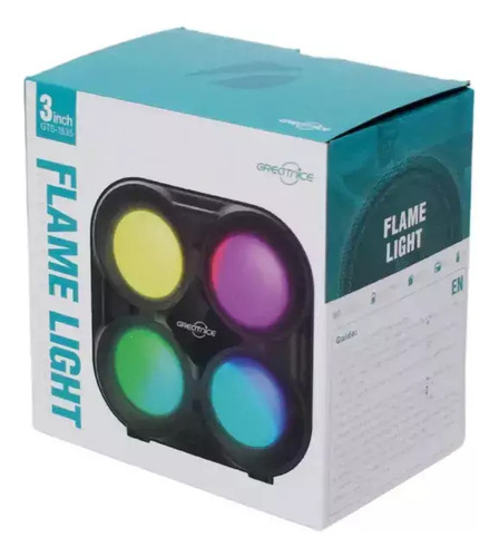 Parlante Bluetooth Portátil Recargable Con Luz Led Color Negro