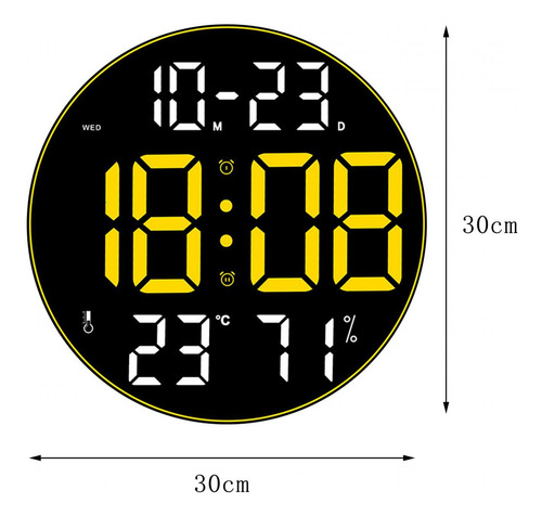 Reloj De Pared Digital Reloj De Escritorio De Pared Amarillo