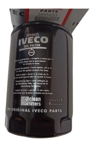 Filtro De Aceite Iveco New Daily 70c16- Codigo 2995655