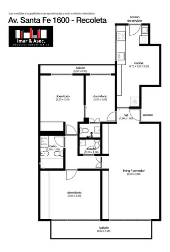 Imagen 27 de 28 de Venta Departamento Recoleta 3 Ambientes + Dependencia + 2 Balcón Av. Santa Fe