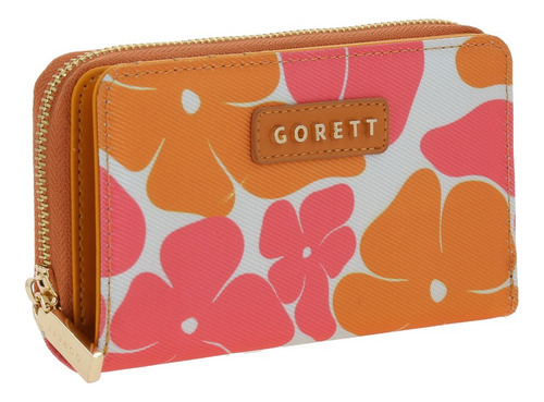 Cartera Gorett Sol Gs25086-o Color Multicolor Diseño De La Tela Floreado