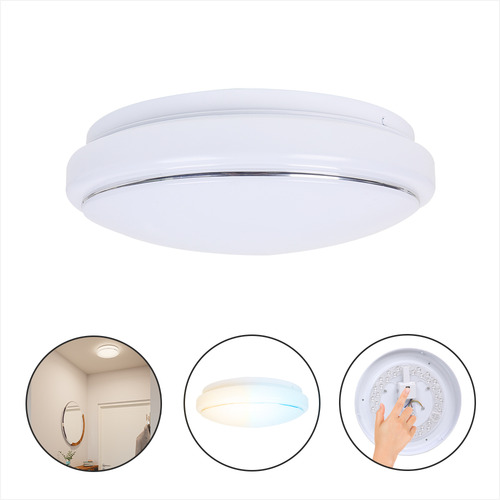 Lámpara Led Moon 14w Color Blanco Temperatura Ajustable 3000k 4000k 6000k 1120 Lm Ángulo 120° Montaje En Techo Ideal Para Oficinas, Hoteles Y Comercios - Moderna Y Eficiente Illux Tl-6014.bmtc