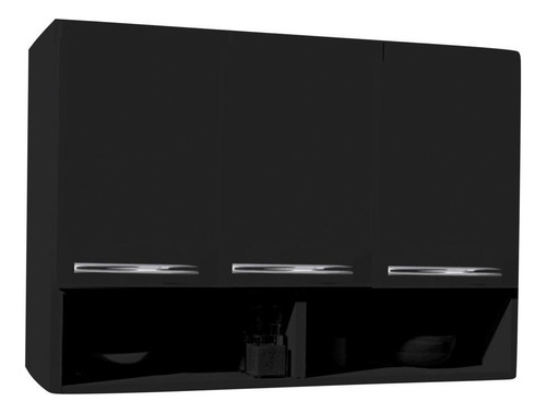 AJL Móveis Armario Suspenso 90x62cm negro