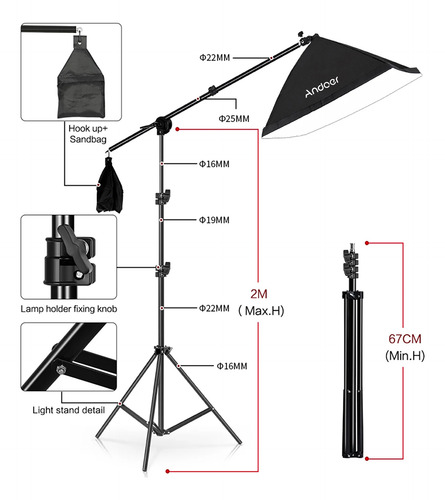 Kit Iluminacion Fotografia Set De Iluminación Softbox 45 W