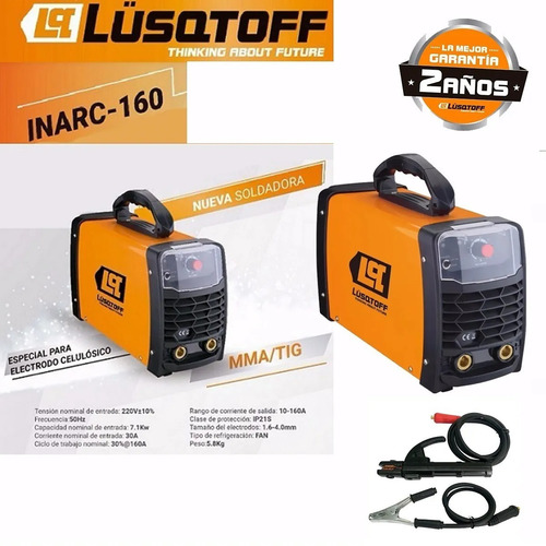 Imagen 4 de 10 de Soldadora Inverter 160a Apta Electrodo Celulósico Lusqtoff