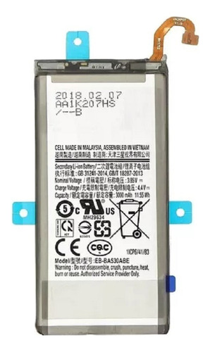 Bateria Para Samsung Galaxy A530 A8 2018 Eb-ba530abe