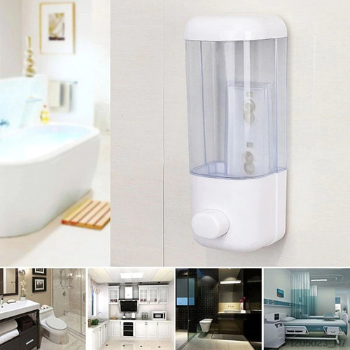 Imagen 6 de 8 de Dispensador Jabón Líquido Gel Shampoo 500 Ml Baño Cocina