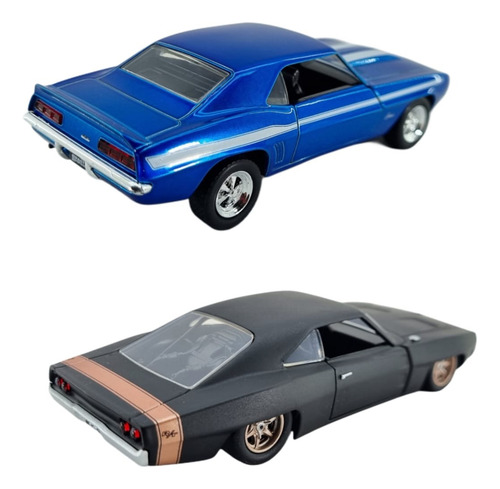 Duo Rápidos&furiosos Legacy Series Camaro&charger Esc. 1:43 Azul/negro
