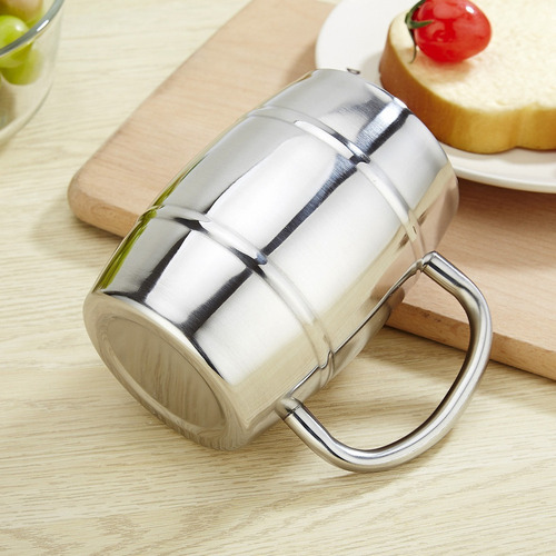 .. 2 Tazas De Acero Inoxidable, Taza De Barril, Café,ab