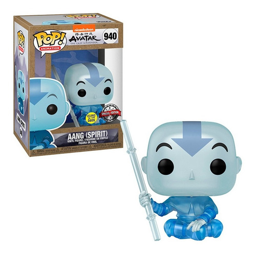 Figura De Acción Avatar: Aang Spirit Edicion Especial Que Brilla En La Oscuridad De Funko Pop! 55052 Animation