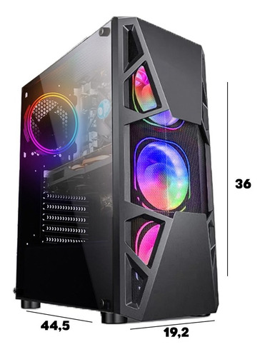 Imagem 3 de 8 de Pc Gamer Completo Zofia I5 4ºger Rx 570 8gb Hd 1tb Mon. 19