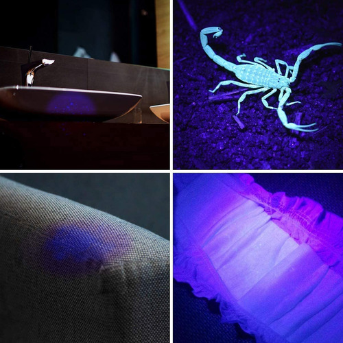 Linterna De Luz Negra Uv Led De 365 Nm Para Mascotas