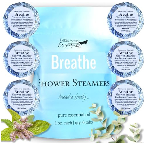 Breathe - Vaporizadores De Ducha Paquete De 6 Aceites Esenci