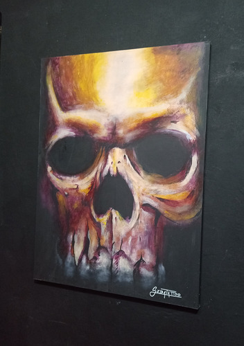 Cuadros Calaveras Pintados A Mano- Óleos 80x60