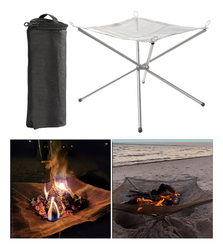 Malla Para Acampar, Hoguera, Malla Calefactora, Desmontar L