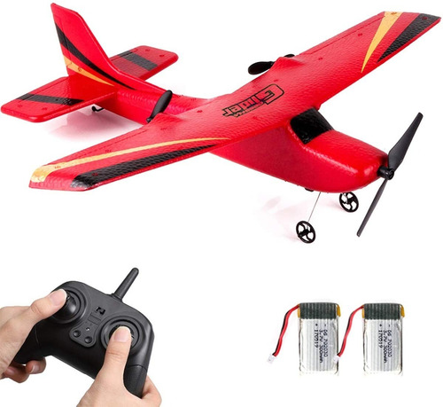 Avion A Control Remoto Jugete Volador Rojo - Hawks Work