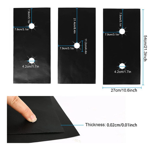 Rk1 Fundas Para Quemadores De Cocina A Gas, 0,2 Mm