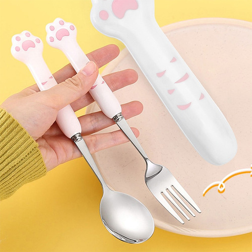 Bonito Juego De Cubiertos Con Forma De Pata De Gato, Tenedor