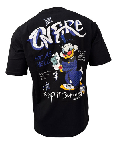 Playera Hombre Oversize Mc Pato Dolares Peluche Palm Angels