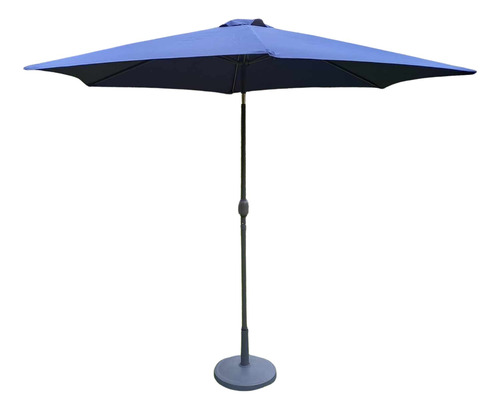 Parasol Sombrilla En Aluminio Con Base De 24 Lbs En Concreto