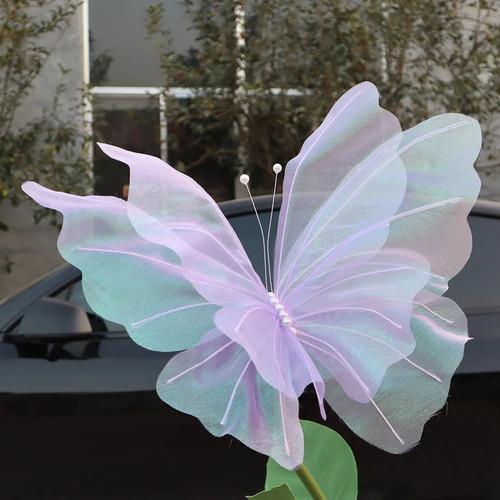 N Borboleta Gigante De Chiffon Artificial 50 Cm, 3 Unidades